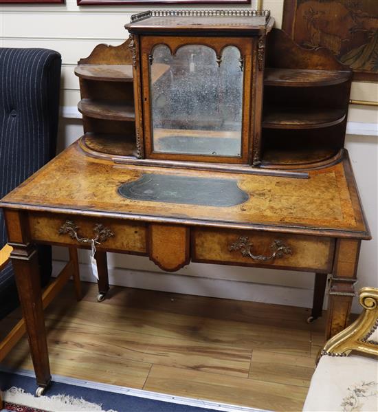 A Victorian writing table W.105cm